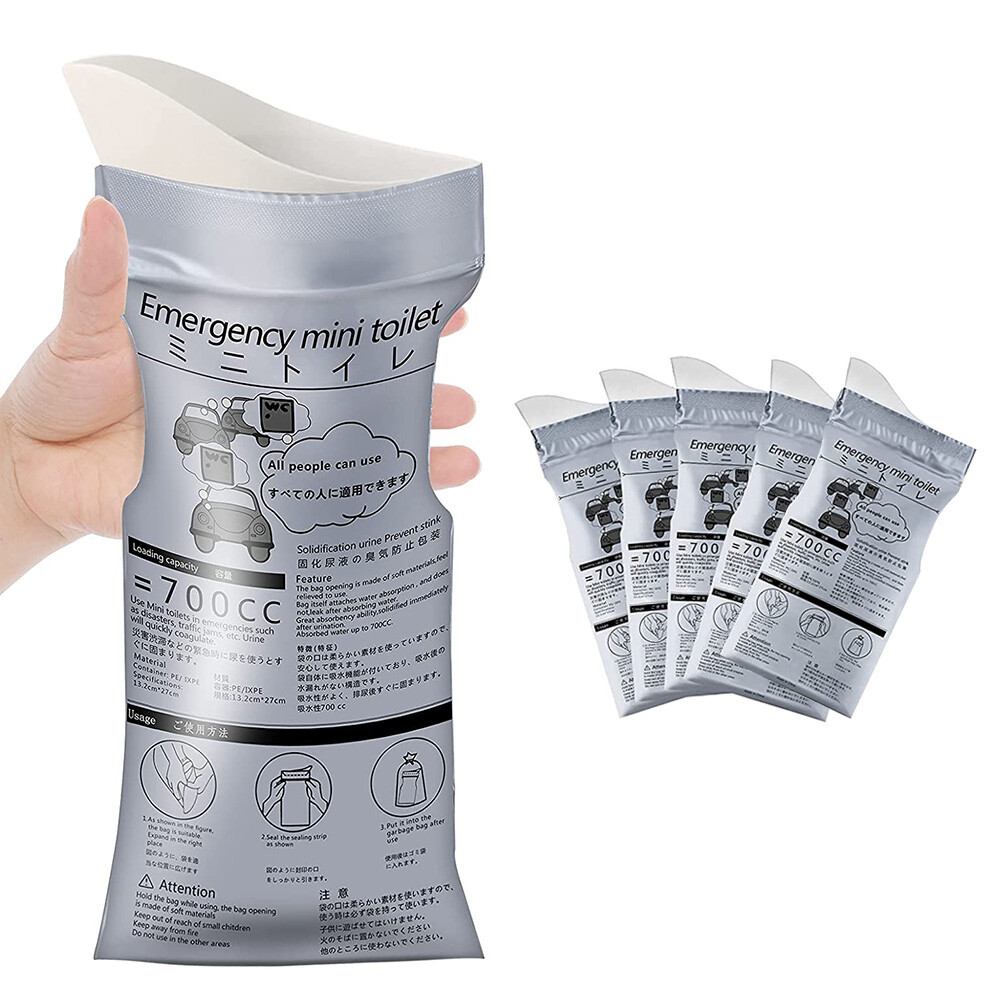 5/10pcs Emergency Portable Car Urine Bag 700ml Mini Toilet Urine Bag Disposable