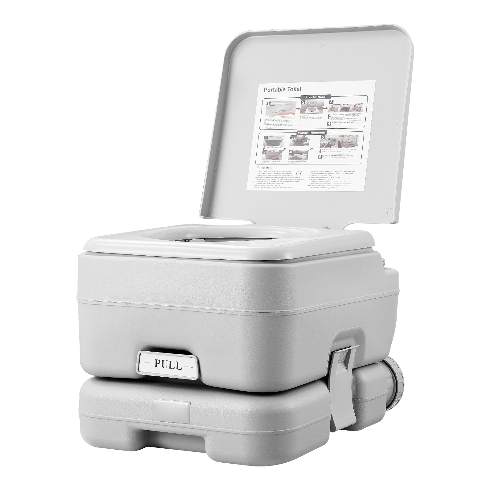 Uimoso Portable Travel Toilet with Flush, 3.2 Gal for Camping and Indoor Use