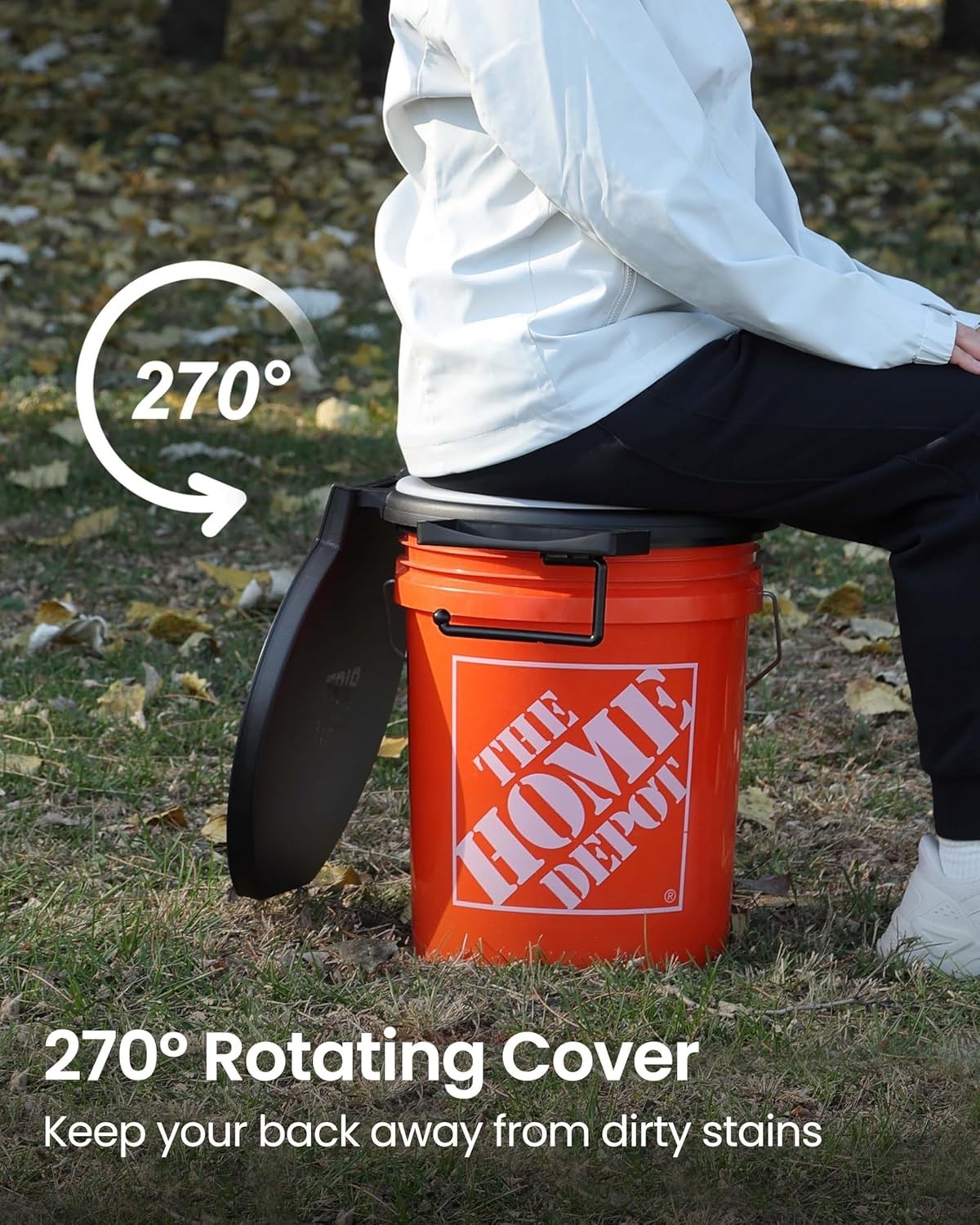 Luxurious Portable Toilet with Soft Cushion for 5-Gallon Buckets – Easy Clean