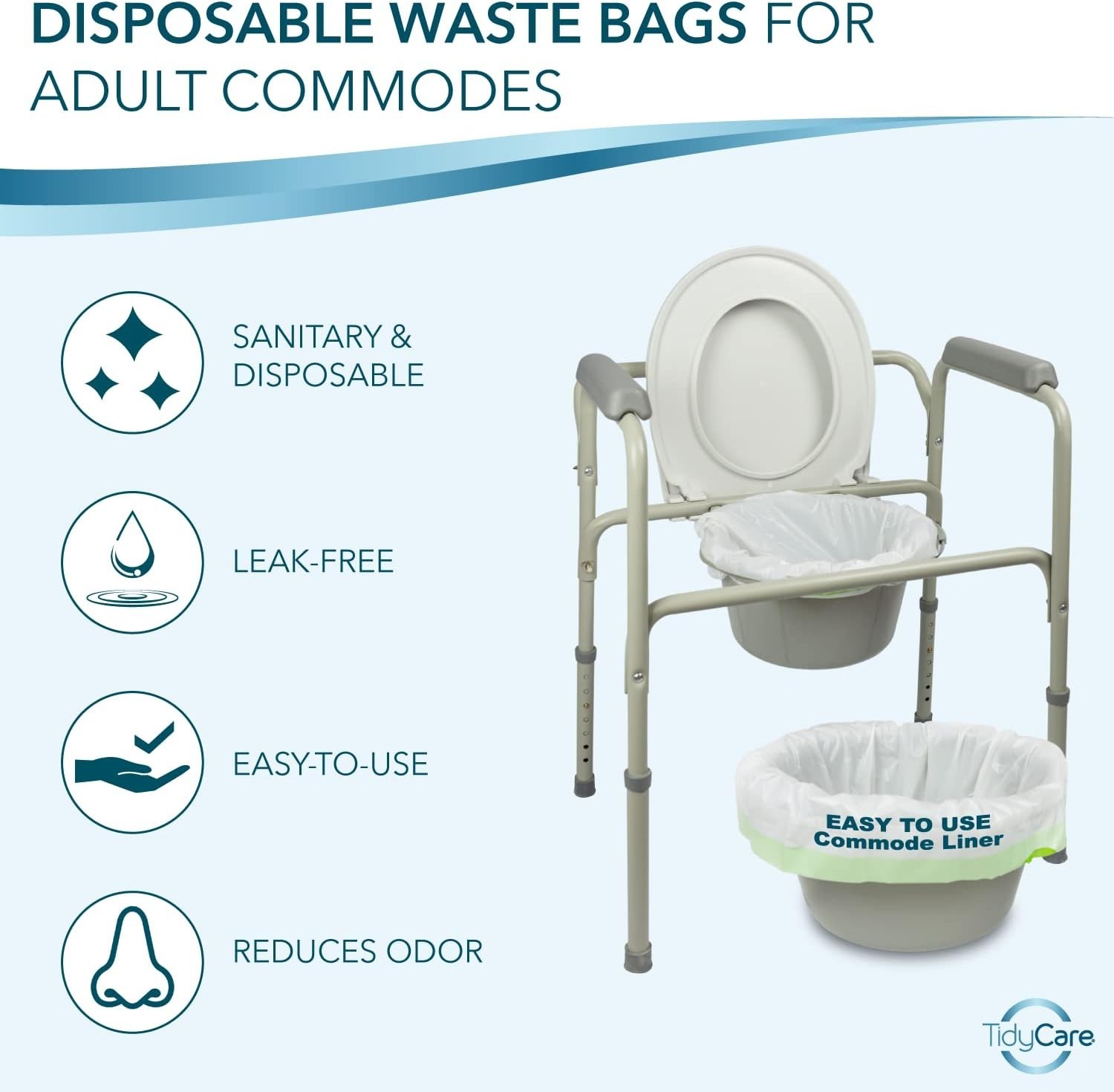 Easy-to-Use 48 Disposable Toilet Liners for Bedside Commode – Hygiene Guaranteed