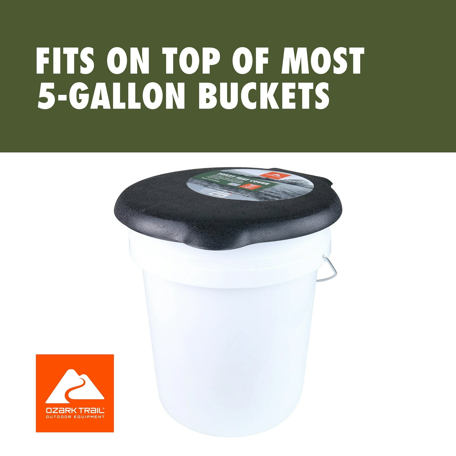 Ozark Trail Snap-On Portable Outdoor Plastic Toilet Seat Cover
