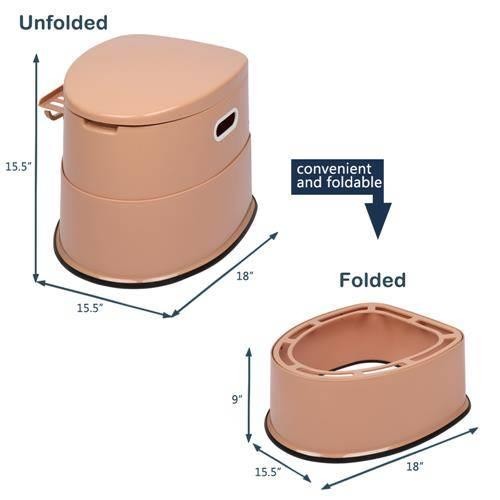 Portable Toilet Camping Hygiene 5L Indoor Outdoor Potty Commode Garden 3 Colors