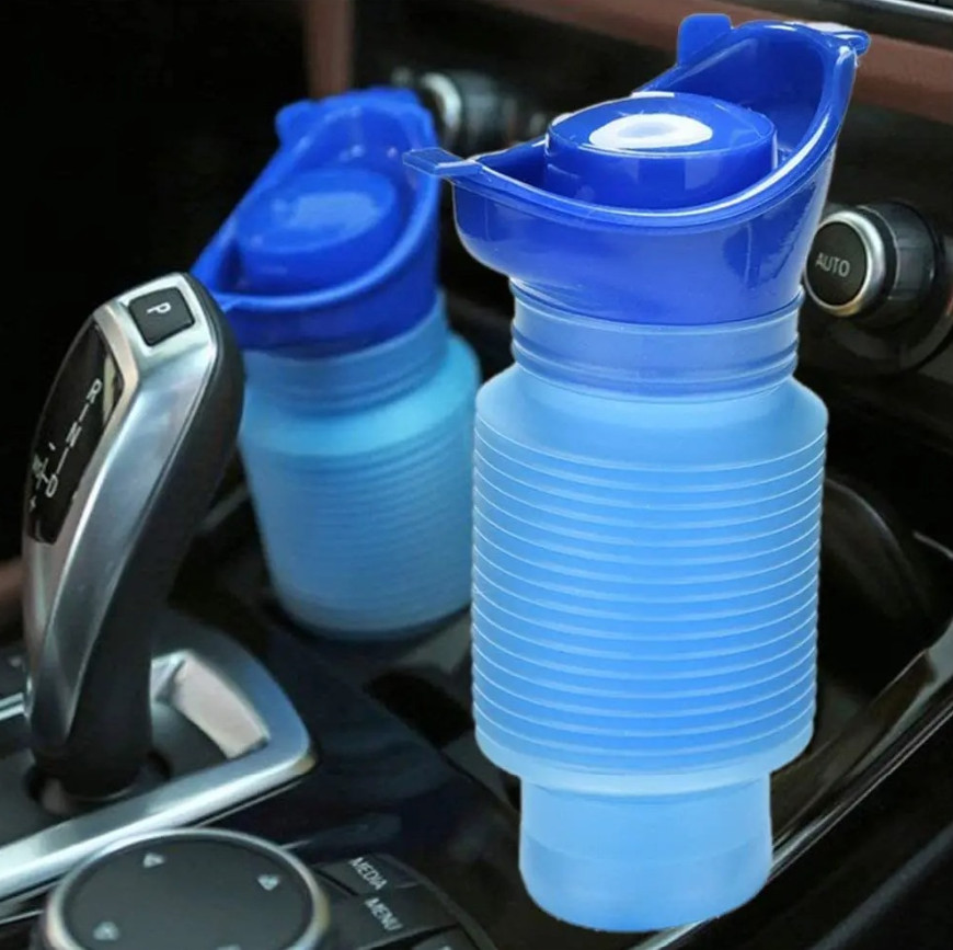1set Portable Car Urinal Bottle Reusable Camping Emergency Toilet Kit – NEW