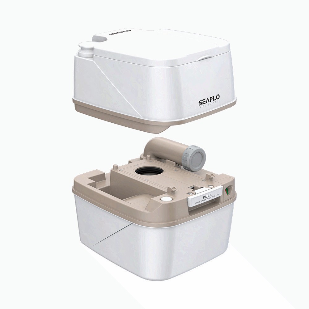 SEAFLO SFPT-12-03 3.2 Gallon Premium Portable Travel Toilet – 12L White