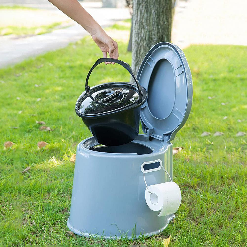 Portable Travel Toilet Camping Hiking Non-Electric Waterless Composting Commode