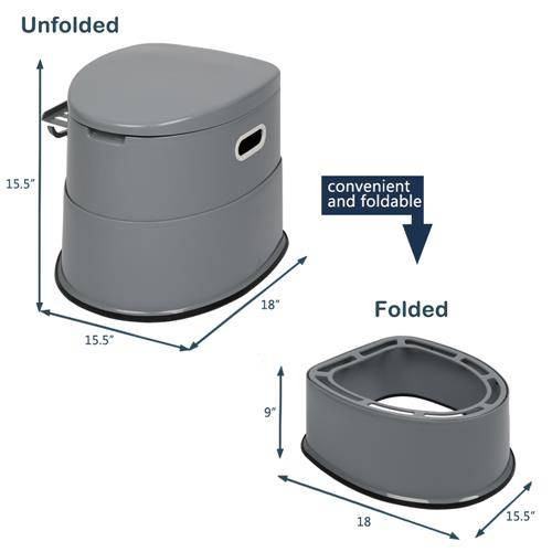 5L Plastic Portable Toilet Seat Travel Camping Hygiene Indoor Car Potty Commode