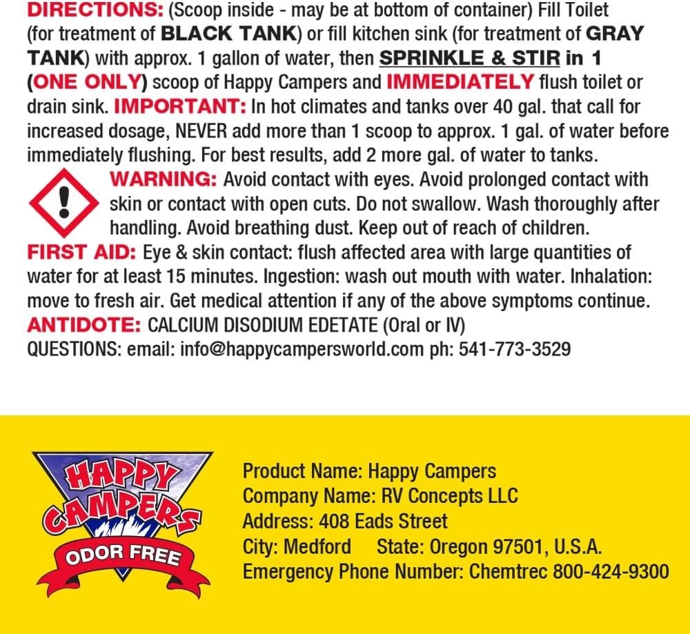 Concentrated RV Toilet Treatment – Powerful Odor Control for All Tanks, 1 Gallon
