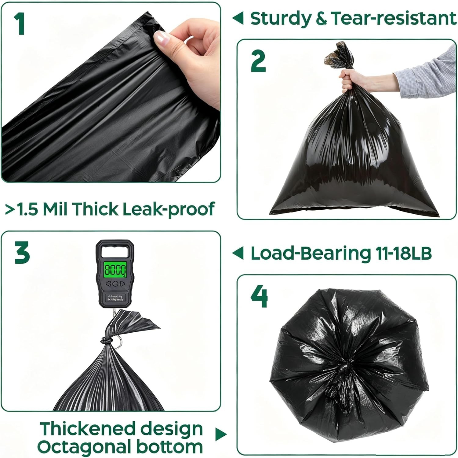 120 Portable Camping Toilet Bags, Biodegradable Compostable 5-8 Gallon Emergency