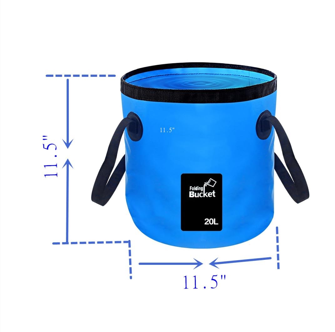 5 Gallon 20L Collapsible Water Storage Container Portable Wash Basin Bucket