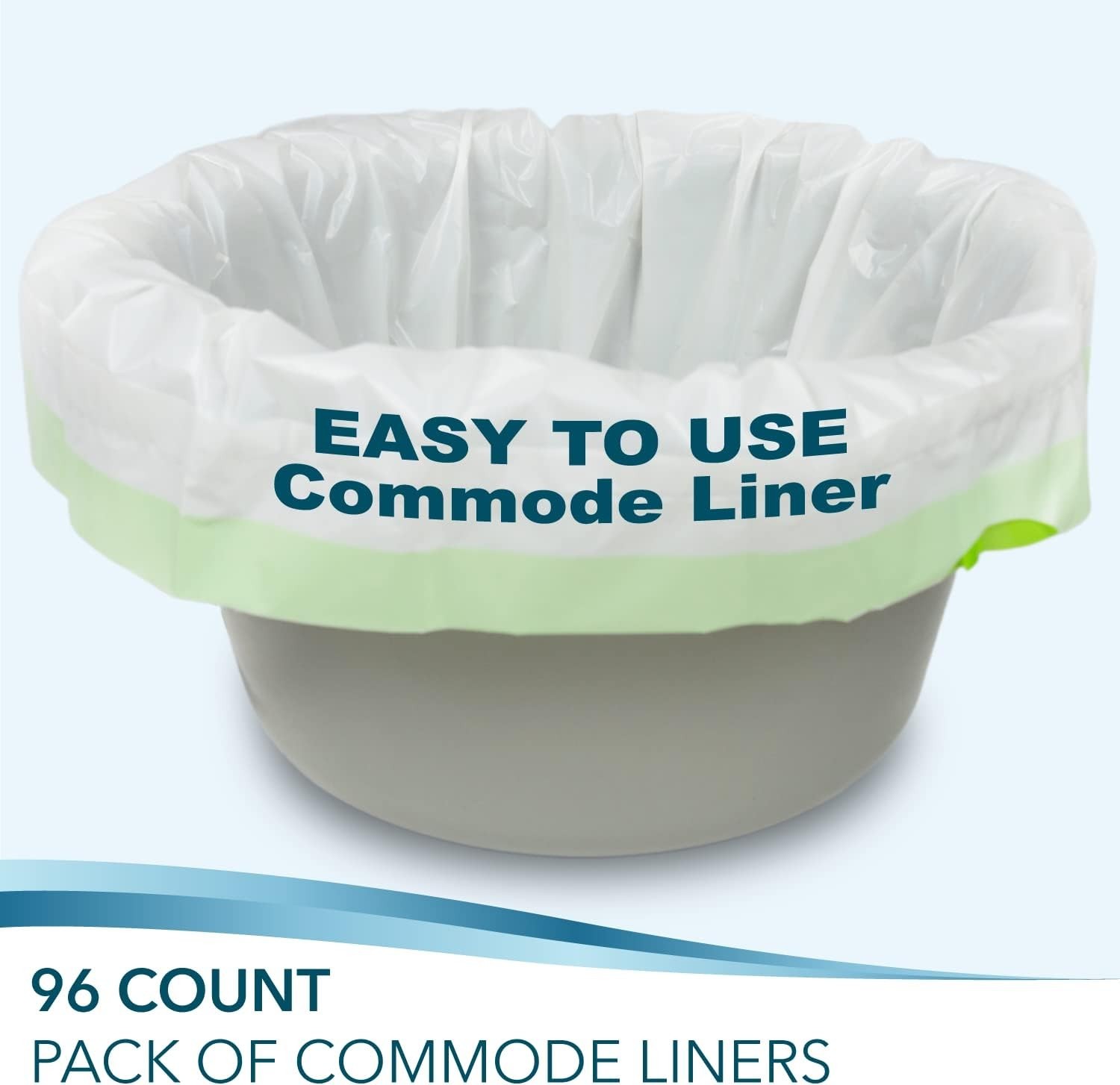 Value Pack of 96 Leak-Proof Commode Liners for Effortless Hygiene Management