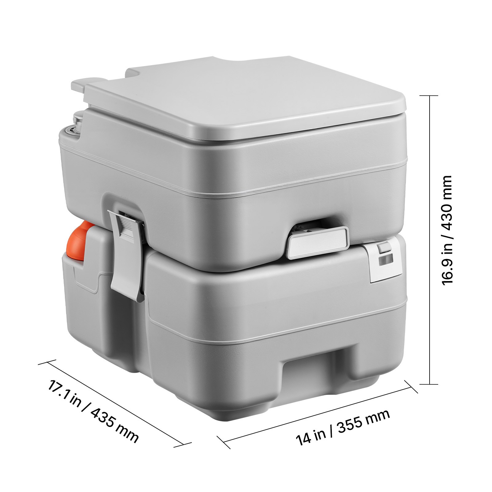 Uimoso Portable Outdoor Travel Toilet 5.3 Gallon Flush for Camping and Hiking