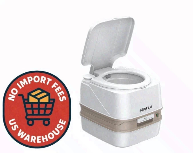 SEAFLO SFPT-12-03 3.2 Gallon Premium Portable Travel Toilet – 12L White