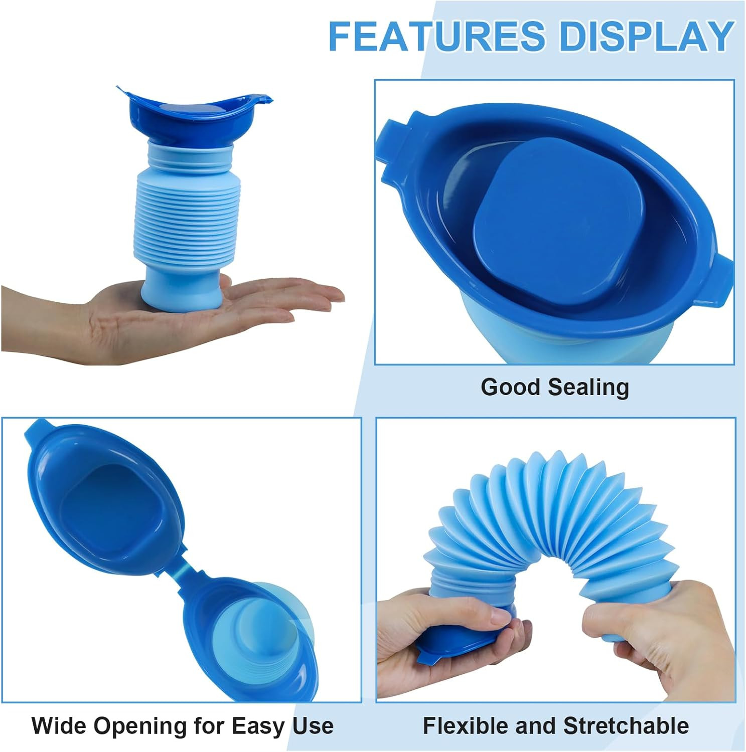 Pee Bottles for Men, Portable Urinal for Men, Collapsible Urine Bottle 750ML, Ca