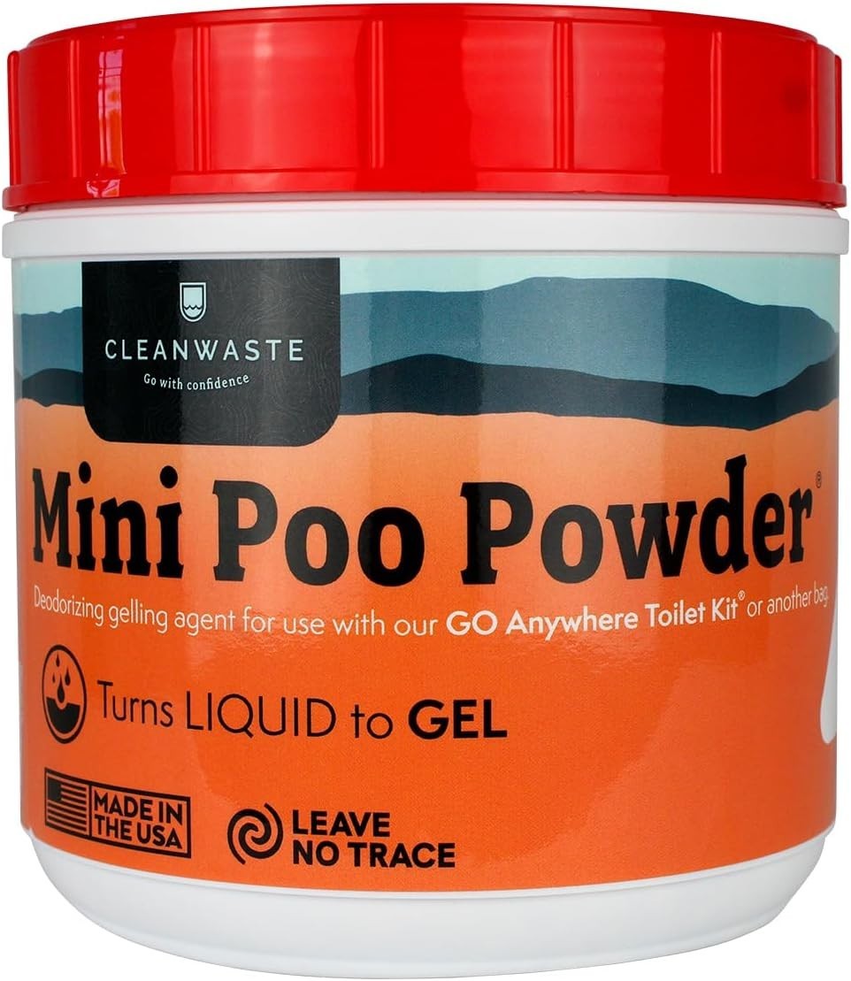 Portable Mini Poo Powder Deodorizing Waste Treatment – 55 Scoops – Pee and Po…