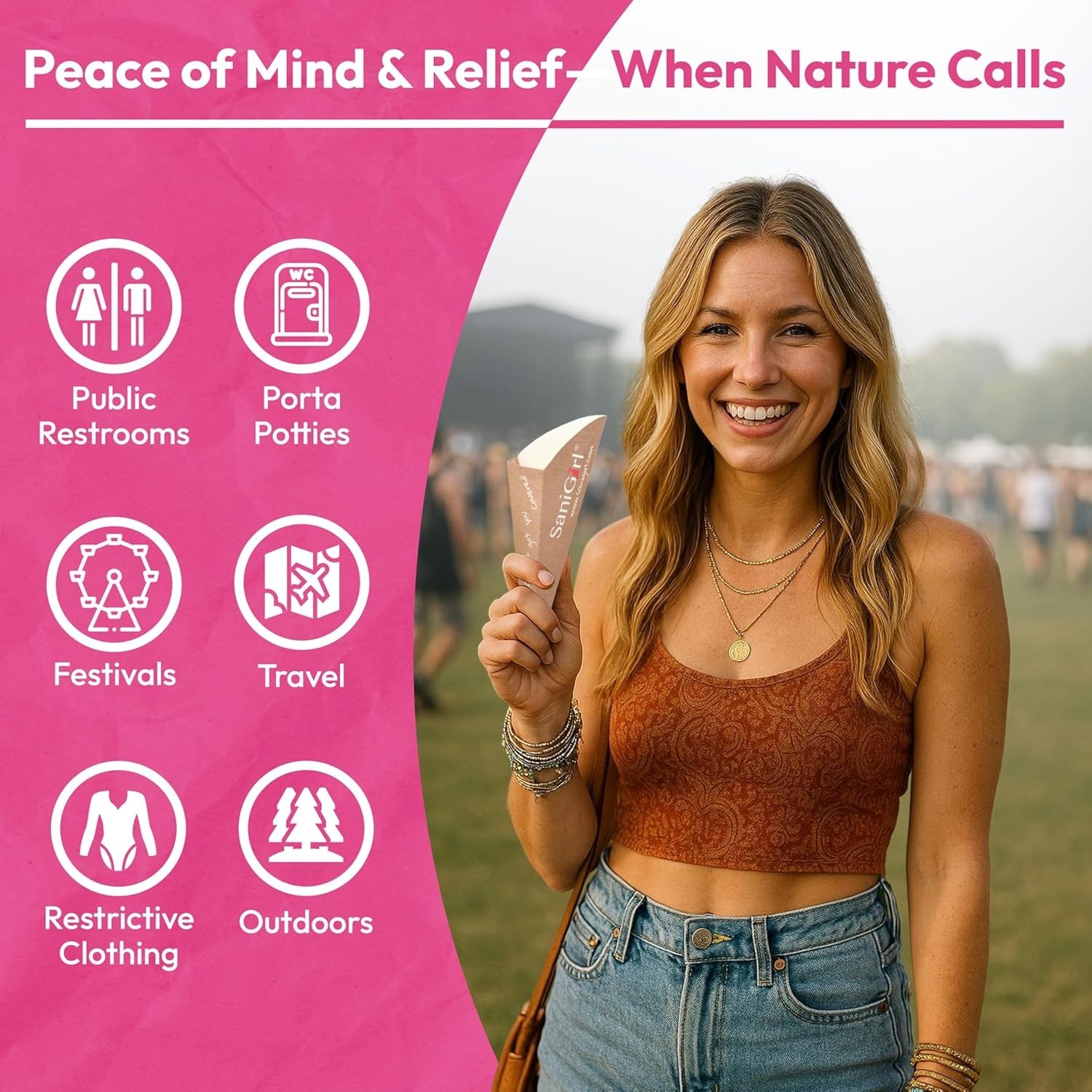 Leak-Proof Female Pee Funnel, 20 Count, Great for Hiking and Outdoor Activities