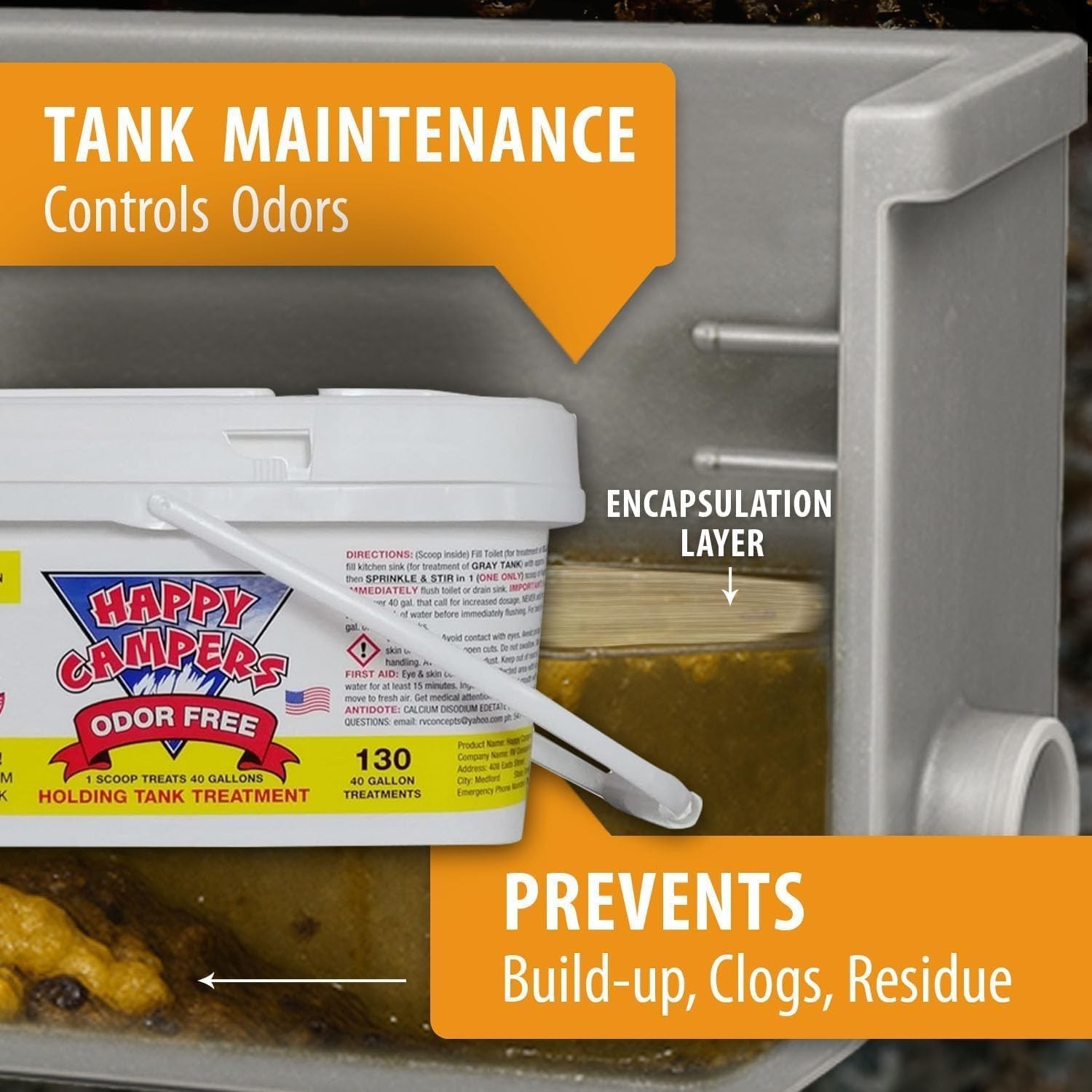 RV Toilet Treatment – Powerful Odor Control, Long-Lasting RV Tank Treatment -…