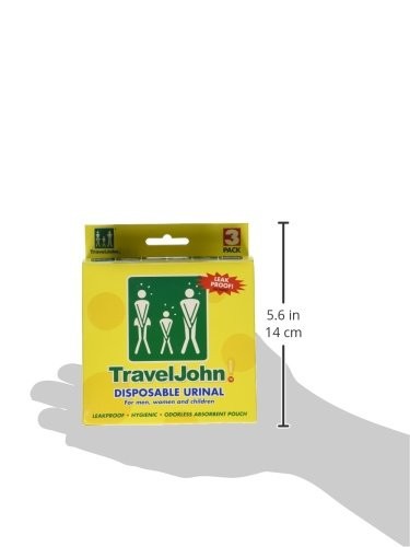 TravelJohn Disposable Urinal Bags – For Men, Women & Children – Reusable, Por…