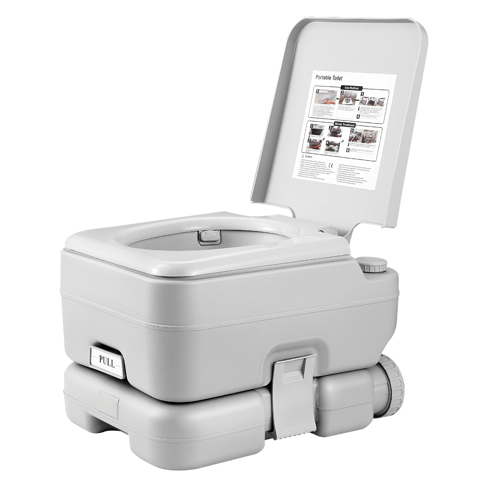 Uimoso Portable Travel Toilet with Flush, 3.2 Gal for Camping and Indoor Use