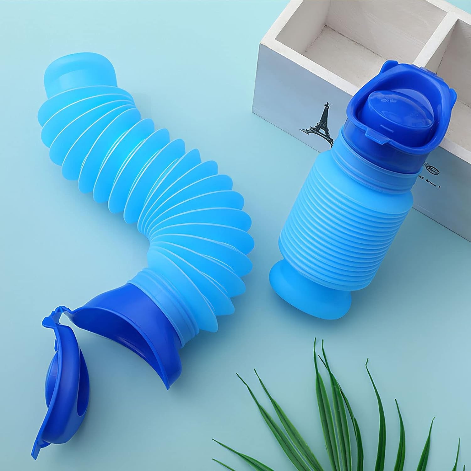 2 Count – Pee Bottles for Men, Collapsible Emergency Urinal with Disposable Repl