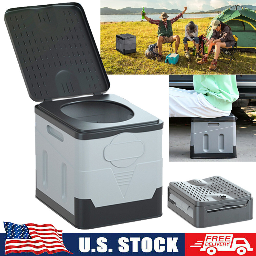 20L Portable Folding Toilet Seat For Camping Toilet Travel Hiking Outdoor Potty