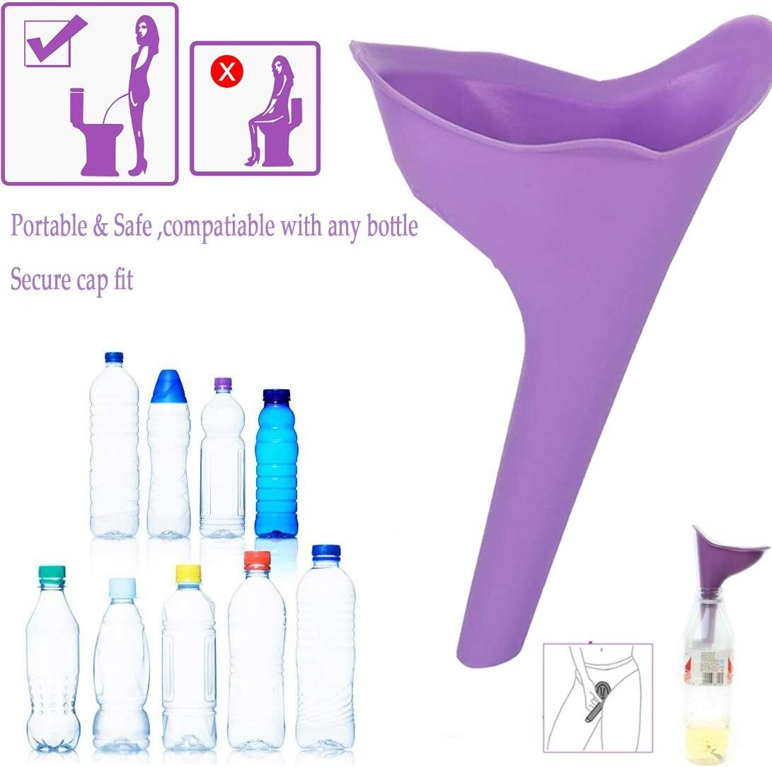 6PCS Portable Female Woman Ladies She Urinal Urine Wee Funnel Camping Travel Loo