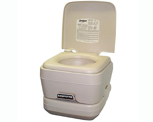 2.5 Gallon Adult Size SaniPottie 962 Portable Toilet With Bellows Flush