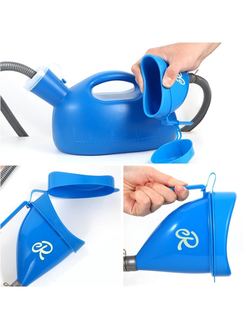 Men’s Portable Urinals – on Bed Male Pee Bottle No-Leak Lock for No-Spill Nig…