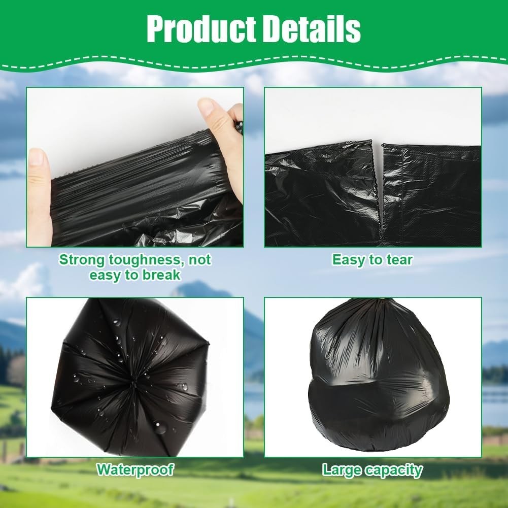 Durable Camping Toilet Waste Bags 120 Count, Leakproof for Travel & Hiking