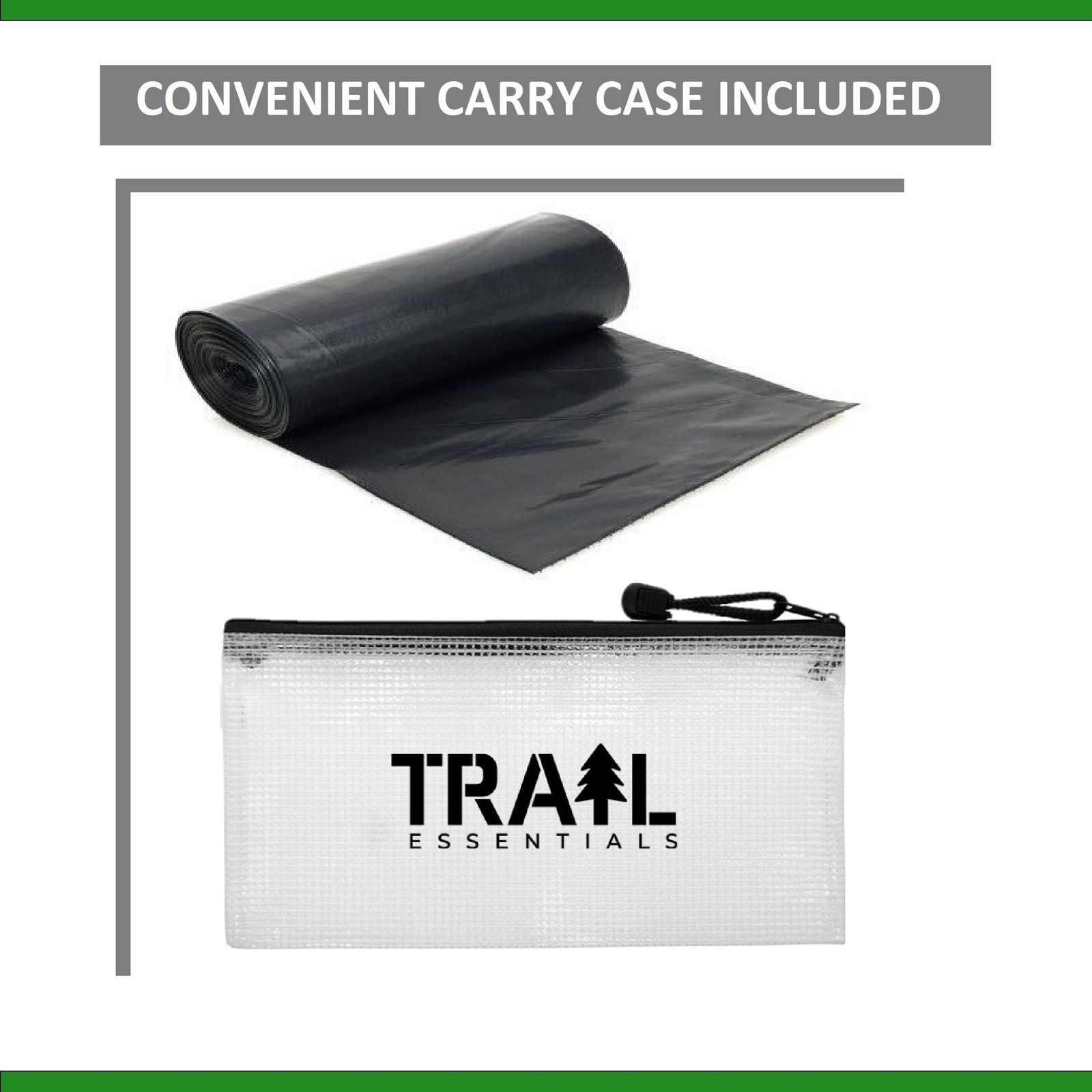 Black Opaque Portable Toilet Liners Hygienic LeakProof Camping Commode