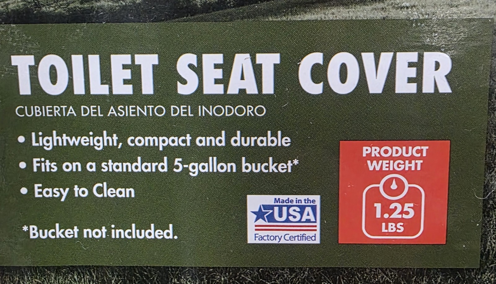 Ozark Trail Portable Outdoor Snap on Toilet Seat Cover with Folding Lid, Black