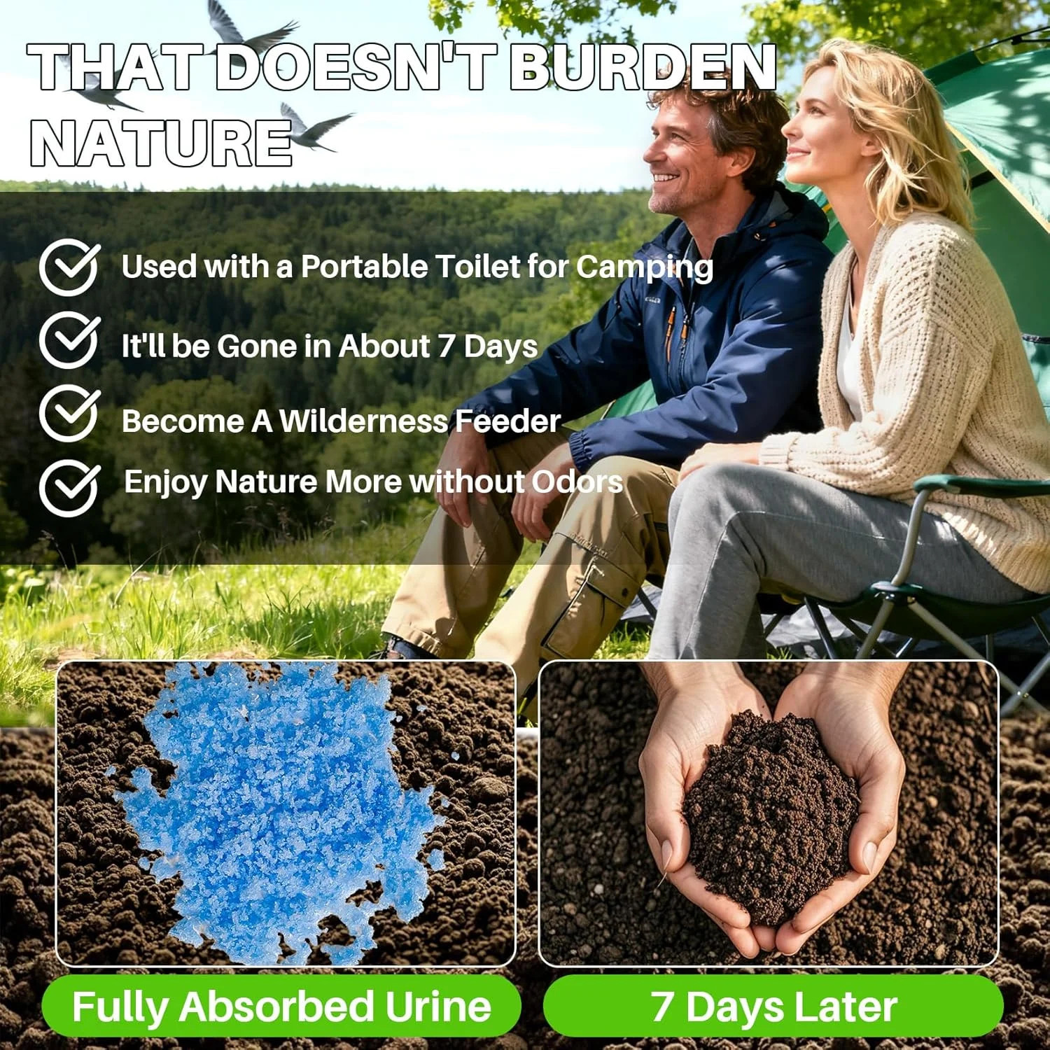 Poo Gel for Portable Toilet for Camping – 28 Packs Camping Toilet Bags Lemon Eco