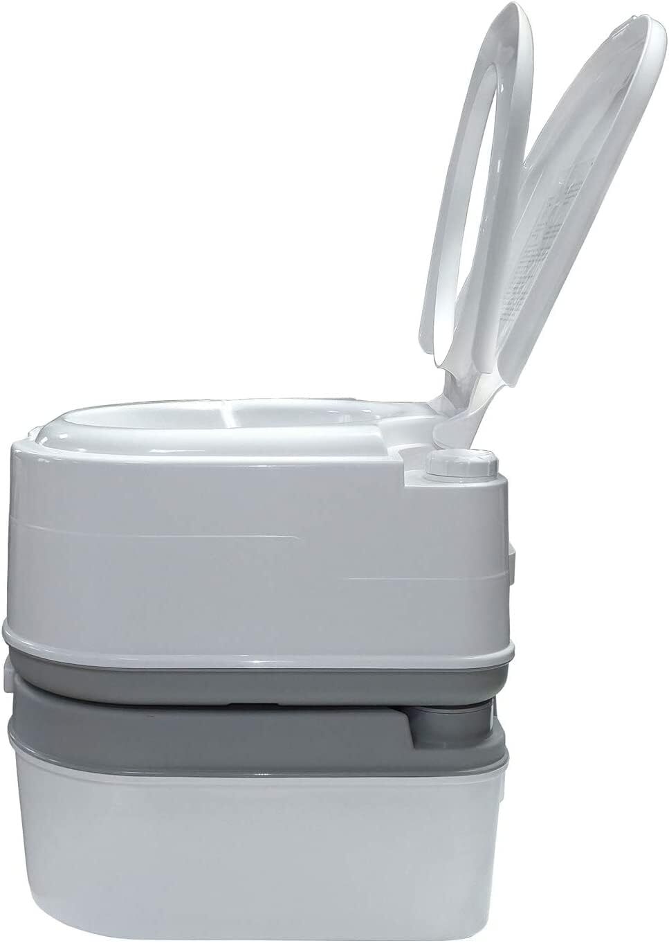 6.3 Gallon 24L Advanced Portable Toilet Flush Camping Travel Piston Pump Commode