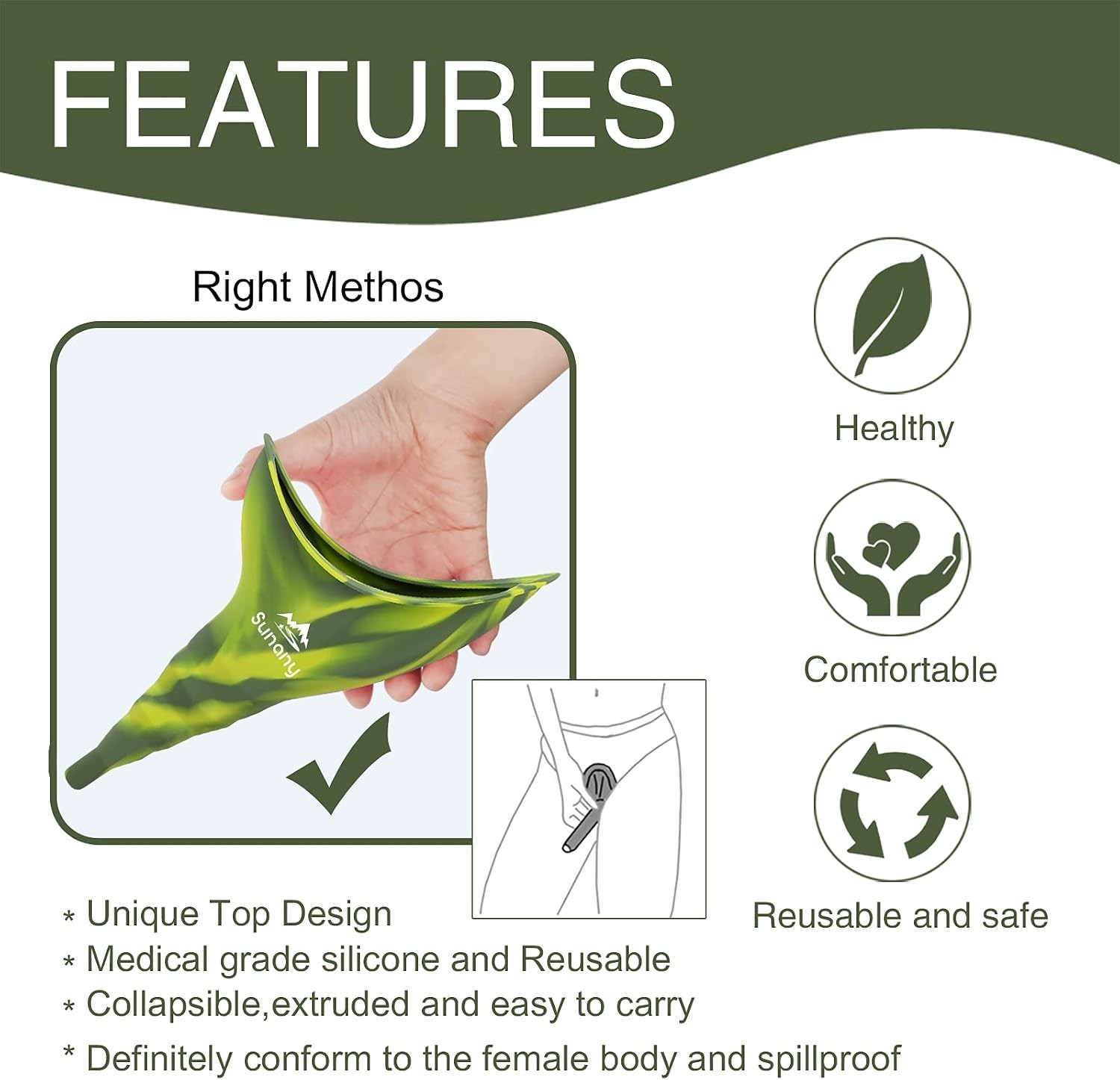 Portable Camo Pee Funnel for Women – Hygiene Solution for Mobile Lifestyles