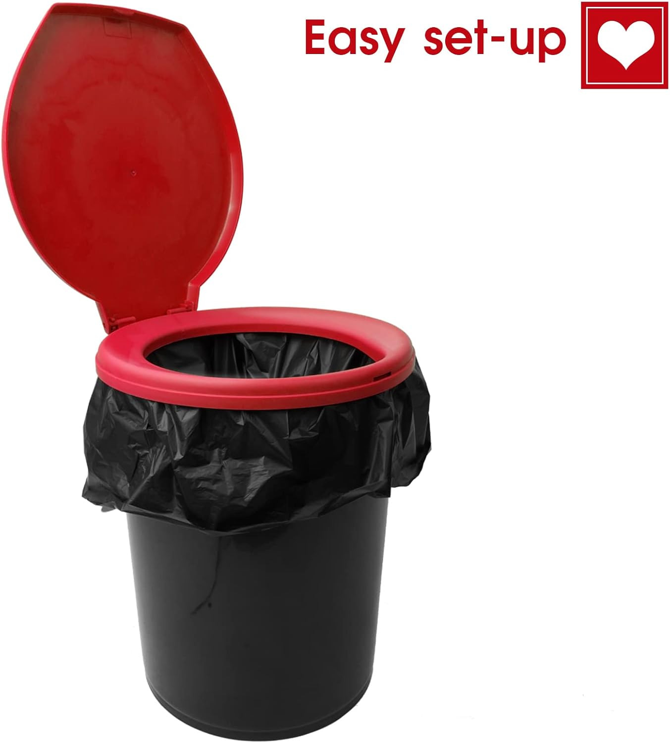 Portable Toilet Seat for 5 Gallon Bucket Emergency Outdoor Camping Snap on Lugga
