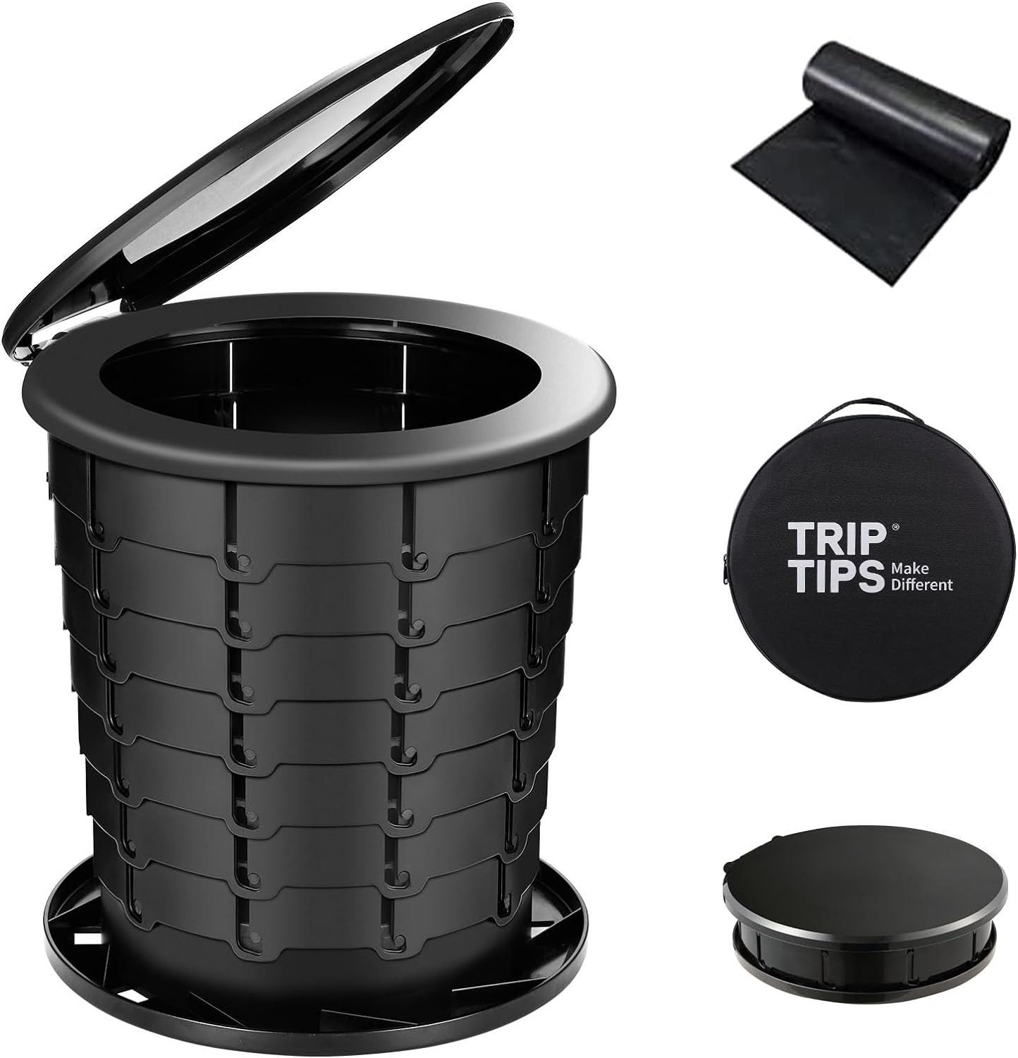Upgrade Retractable Portable Toilet Travel Toilet Adjustable Height Camping Toil