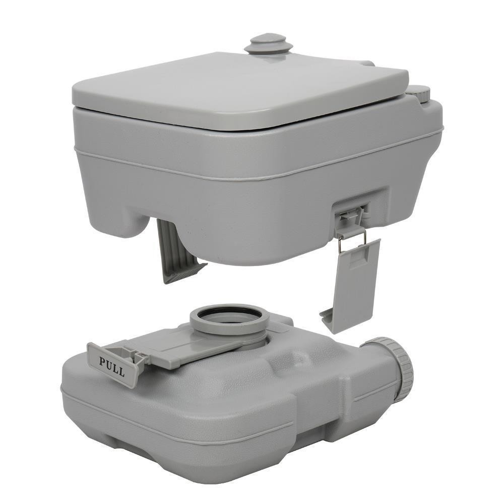 Portable Toilet 2.8 Gallon 10L Flush porta-potty Outdoor Indoor