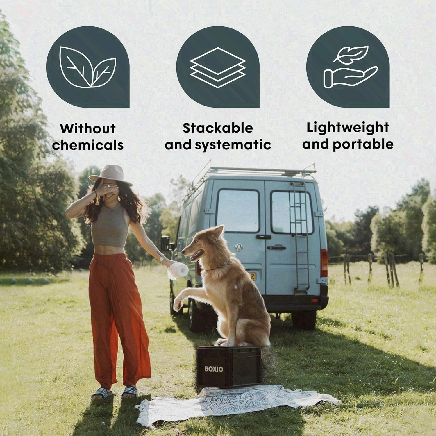 BOXIO TOILET Mini Portable Composting Car Camping Toilet Made in Germany