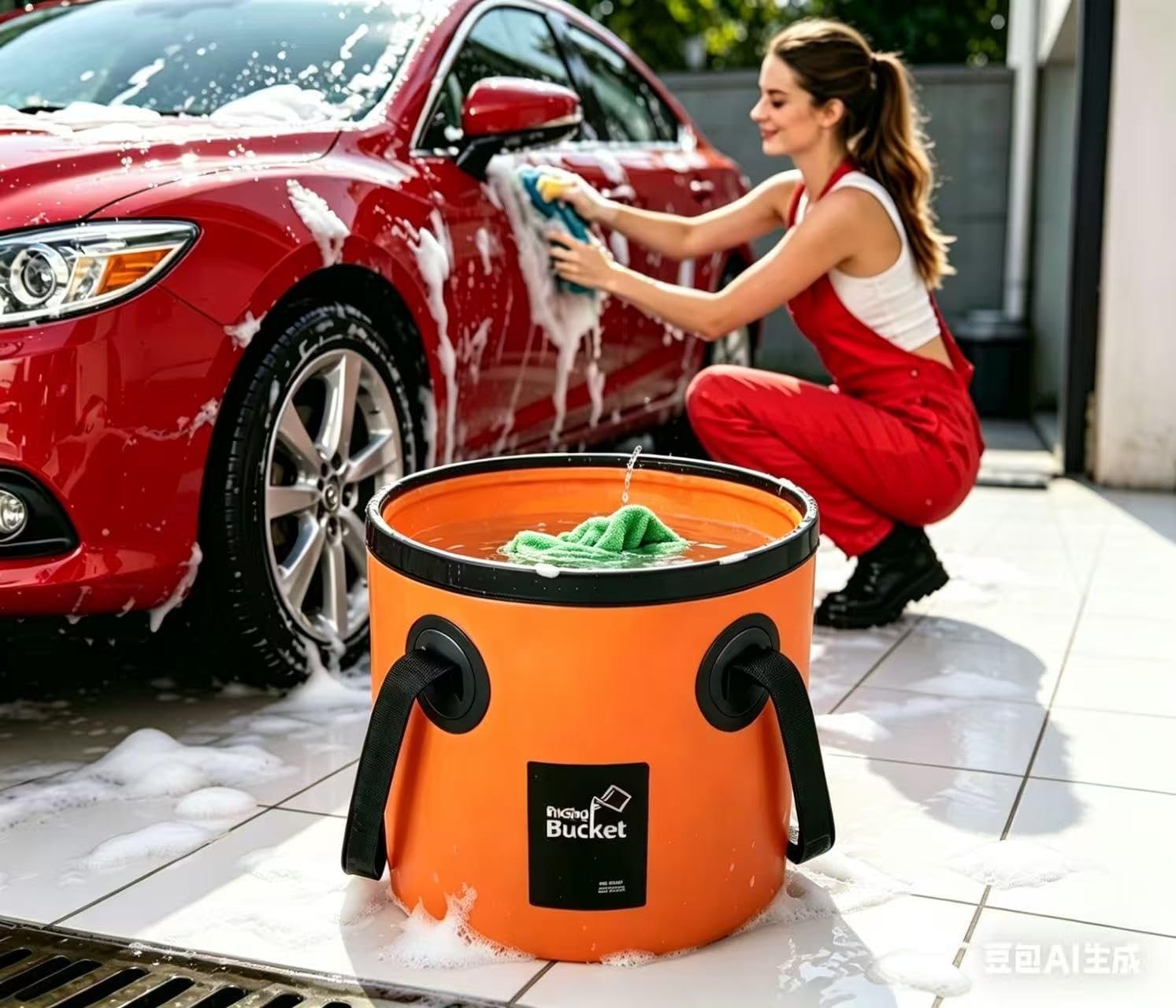 Collapsible Buckets, Camping Water Storage Container 5 Gallon(20L) Portable F…