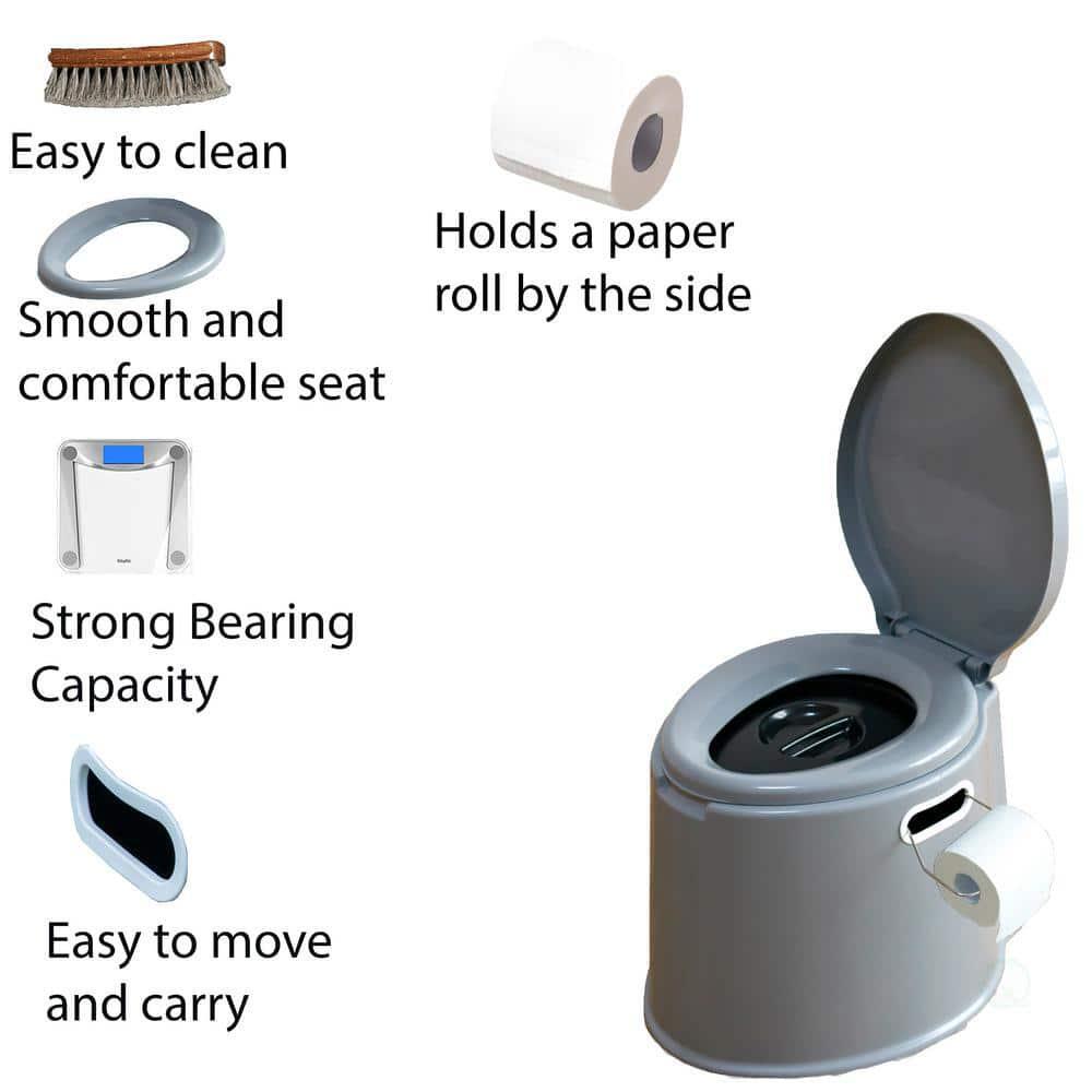Portable Travel Toilet Camping Hiking Non-Electric Waterless Composting Commode