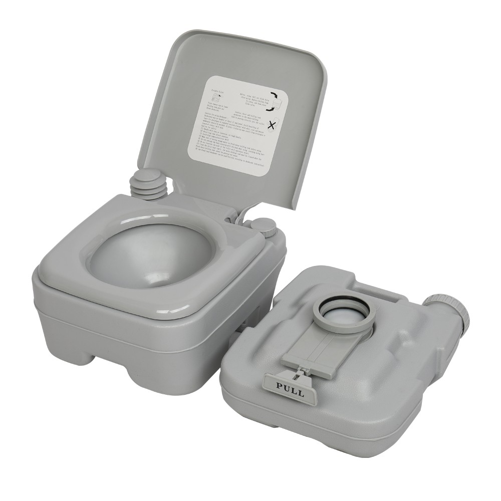Portable Toilet 2.8 Gallon 10L Flush Outdoor Camping Toilet Potty Travel Car SUV