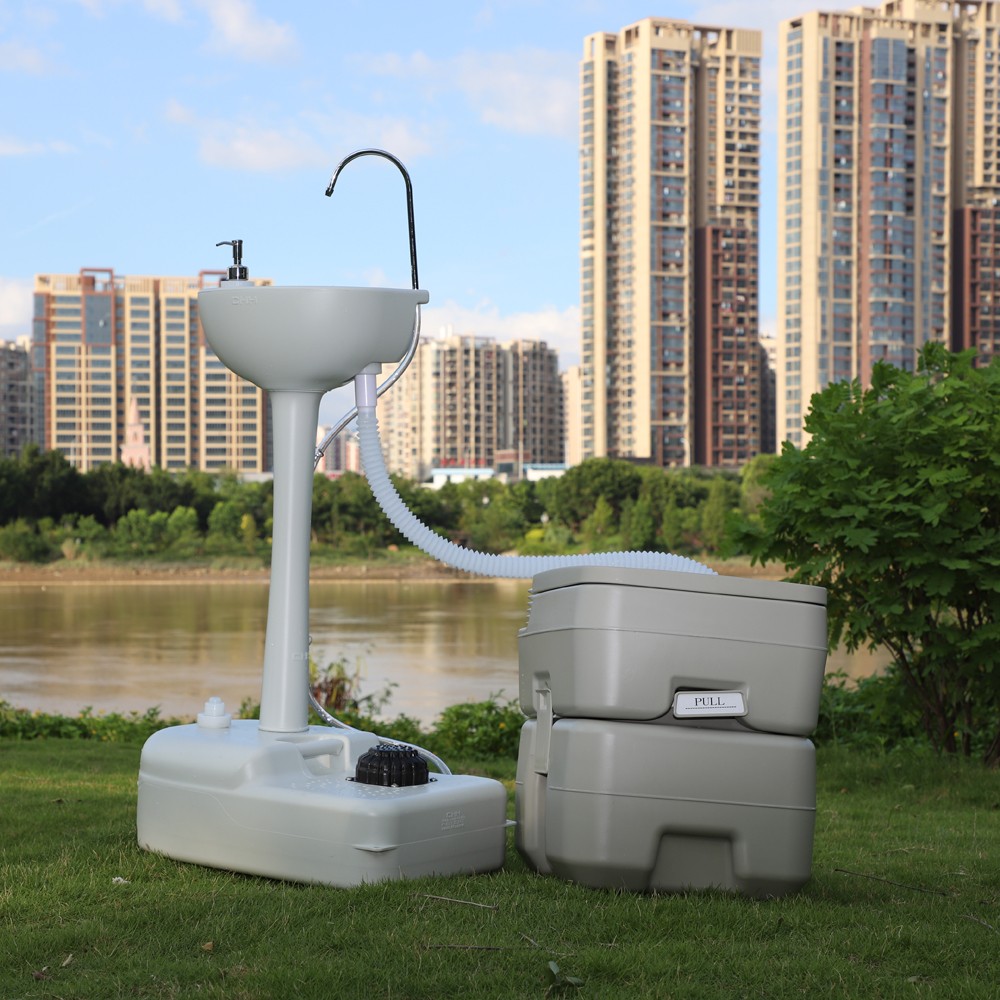 Portable Removable Outdoor Hand Sink with Portable Toilet