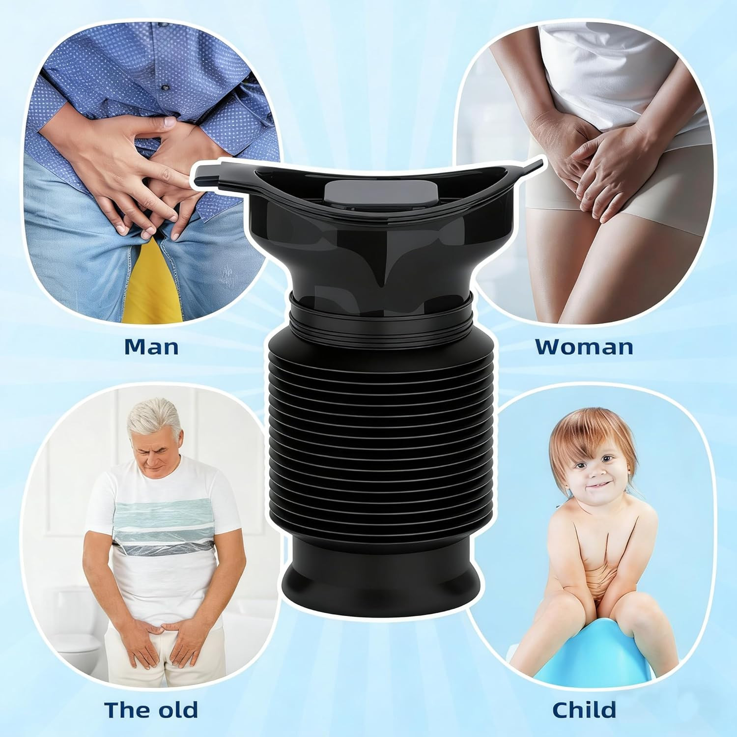 Pee Bottles for Men, Adjustable Emergency Urinal, Car Pee Bottle for Men and Wom