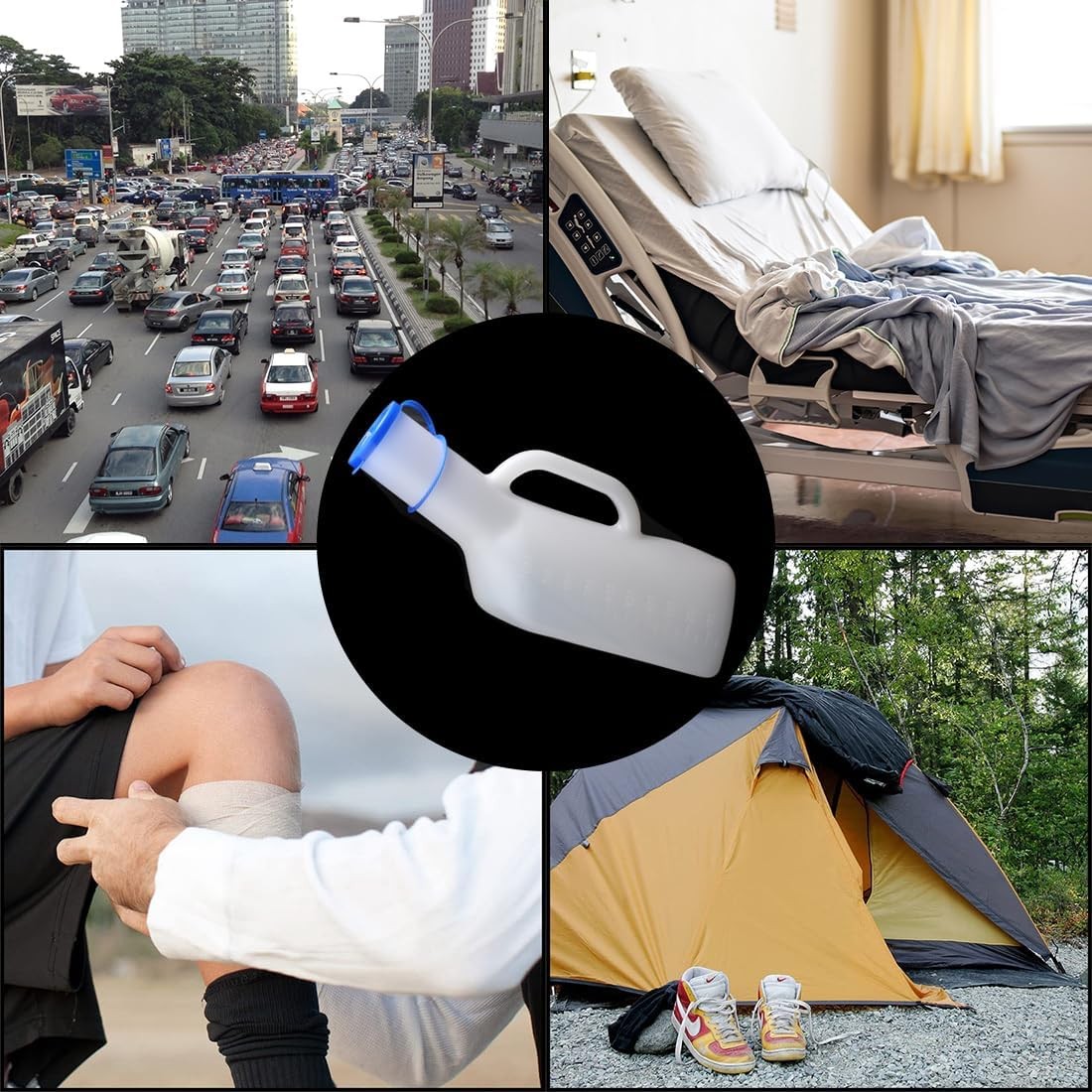 Urinals for Men Portable Urinal Bottle 32oz/1000mL Spilll Proof Travel Pee Bottl