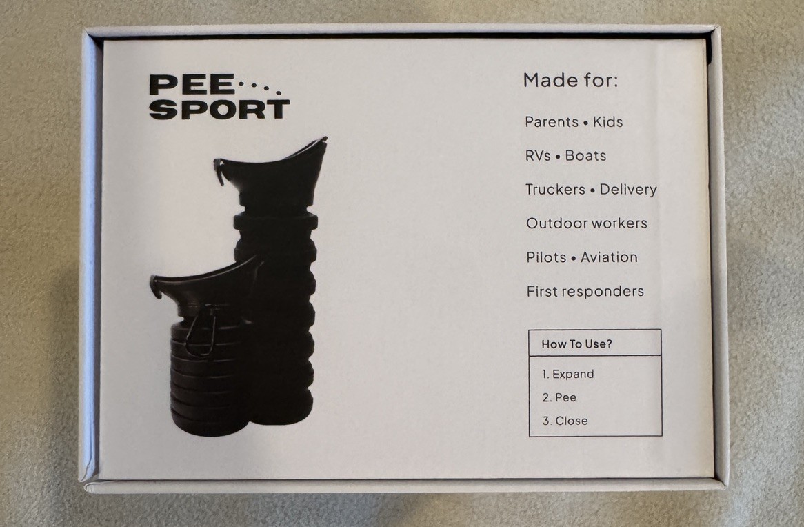 New Pee Sport Pee Bottle Shark Tank 34floz 1 Liter Expandable Leakproof