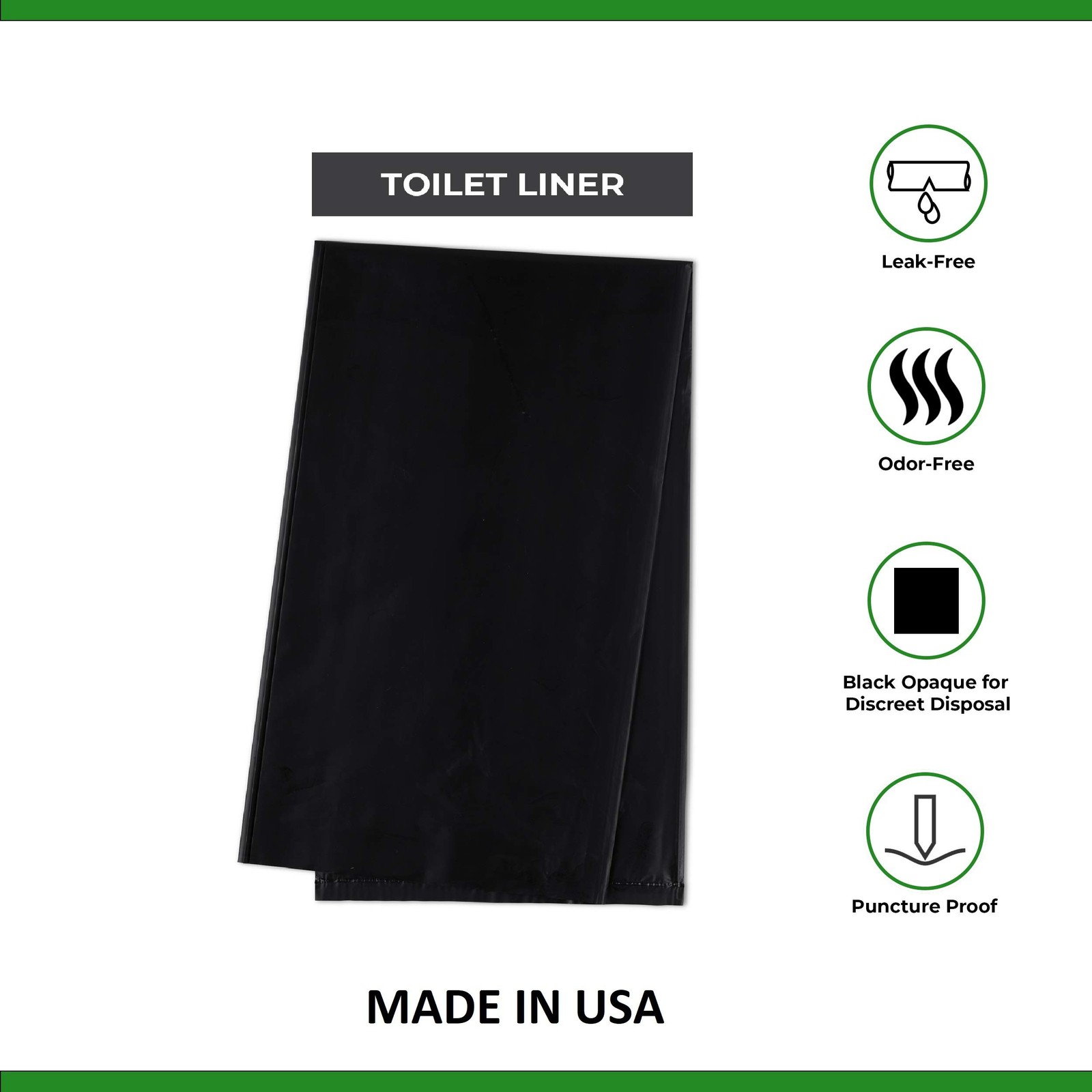 Toilet Liners Hygienic, LeakProof, Odor Free, Compatible with Camping Commode…