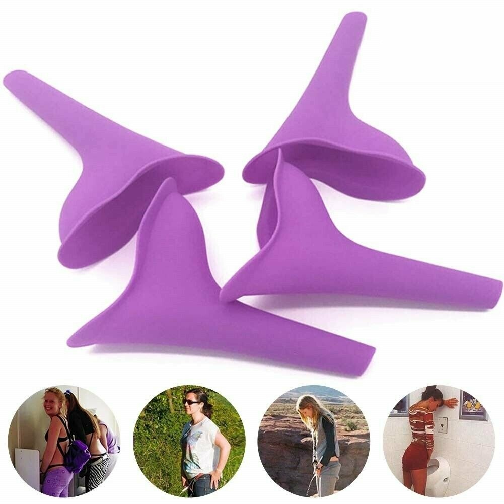 6PCS Portable Female Woman Ladies She Urinal Urine Wee Funnel Camping Travel Loo