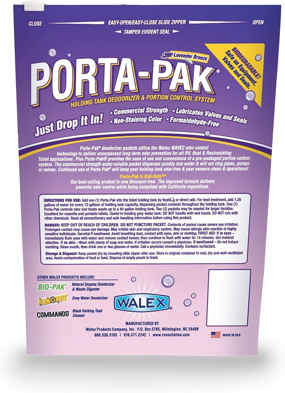 Porta-Pak 10 Count Waste Deodorizer for RV & Marine Tanks – Instant Freshness