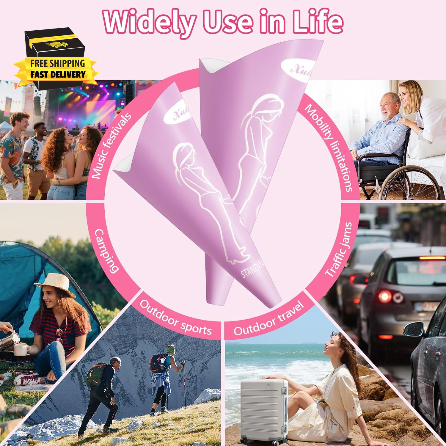 Disposable Female Urination Device, 10PCS Portable Pee Funnel for Women, Portabl