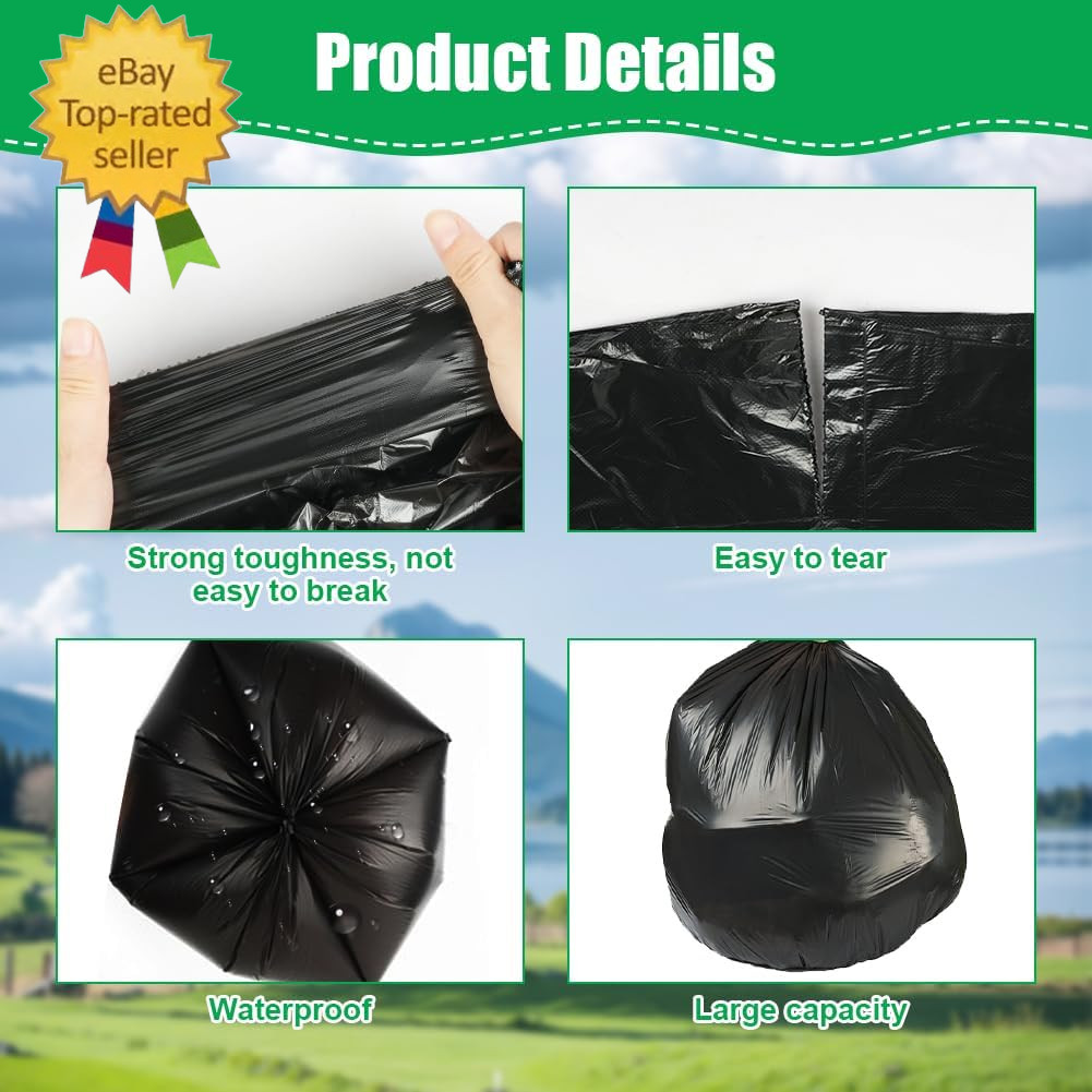 Camping Toilet Bags, 120 PCS (6 Roll) Portable Toilet BagsThickened Toilet Waste