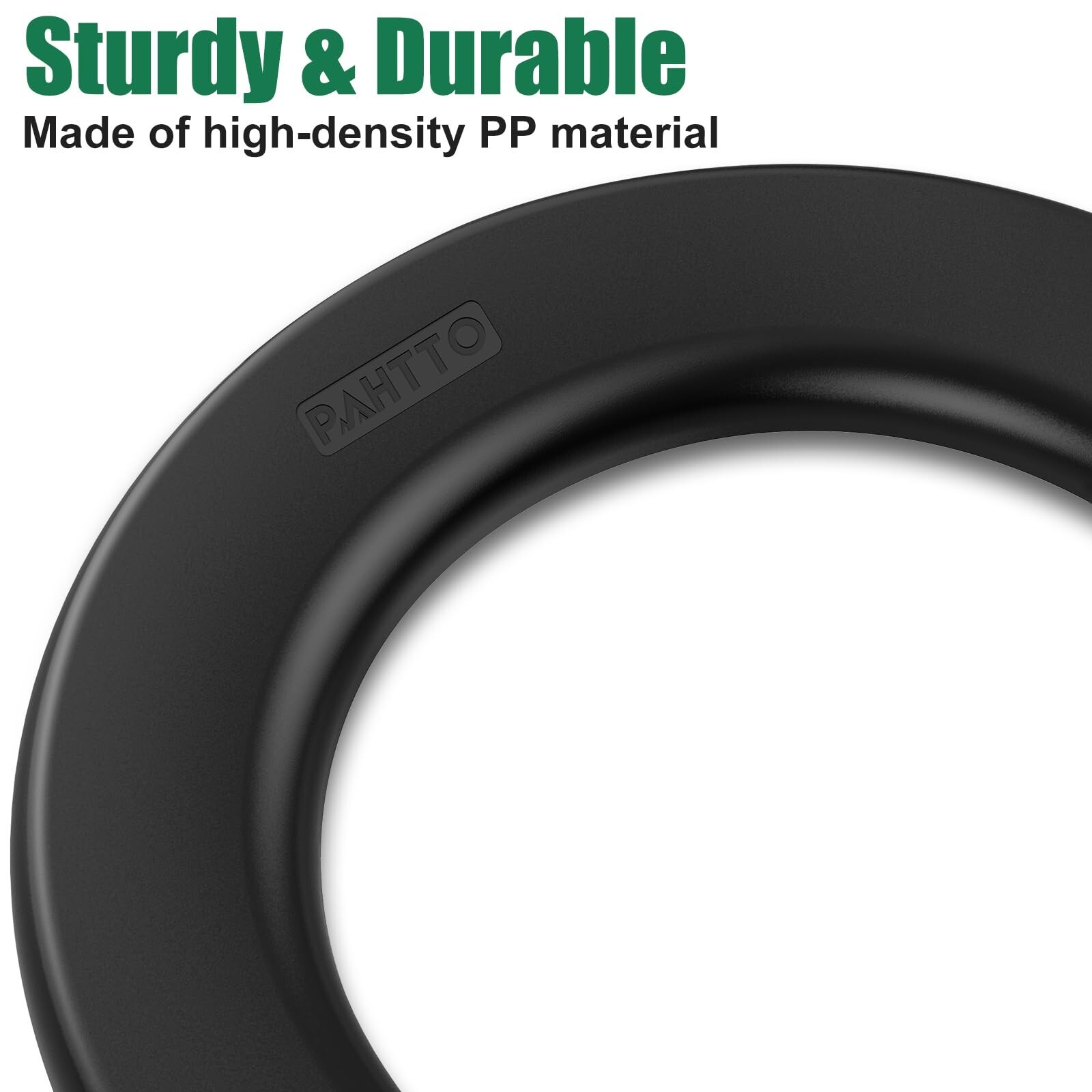 Portable Bucket Toilet Seat for 5 Gal Buckets Camping Snap-on Toilet Seat Black
